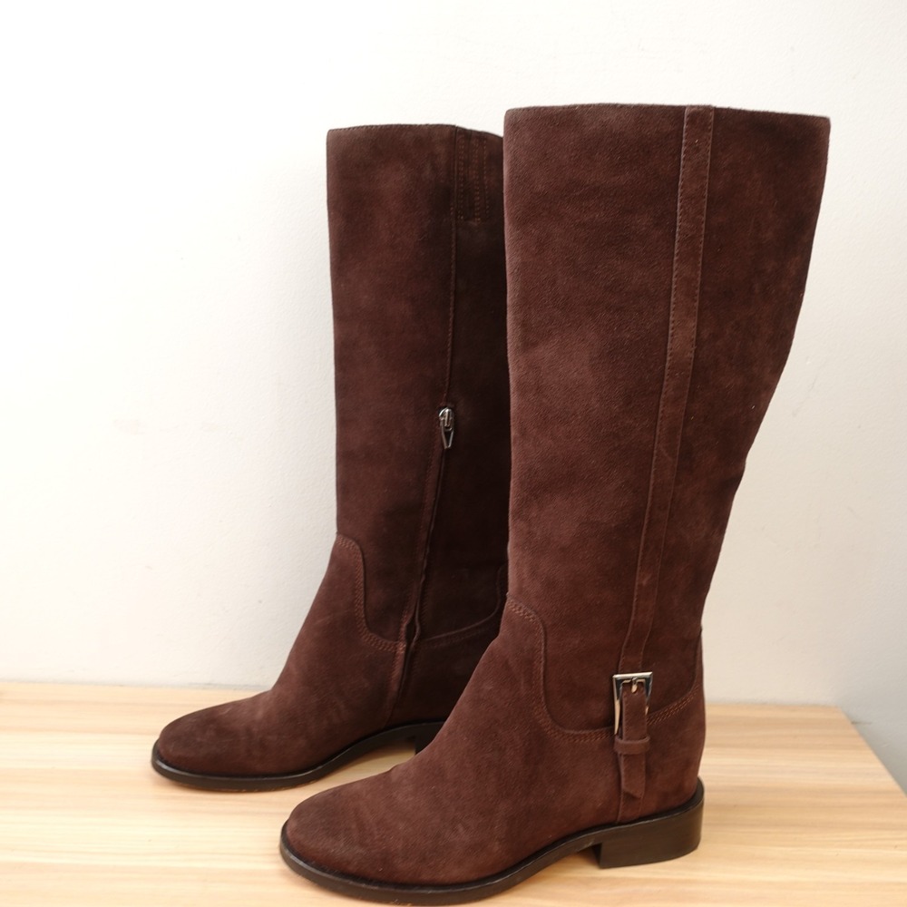 Dolce Vita Womens Knee High Boots 10 Dark Brown Suede Y2K Tech Waterproof $275